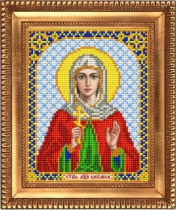 Рисунок на ткани для вышивки бисером И-5102 Святая Мученица Василиса 13,5х17см