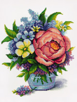 Кристальная ( алмазная) мозаика  " ФРЕЯ" ALPD- 045 на подрамнике " Весенний букет" 30 х 40 см